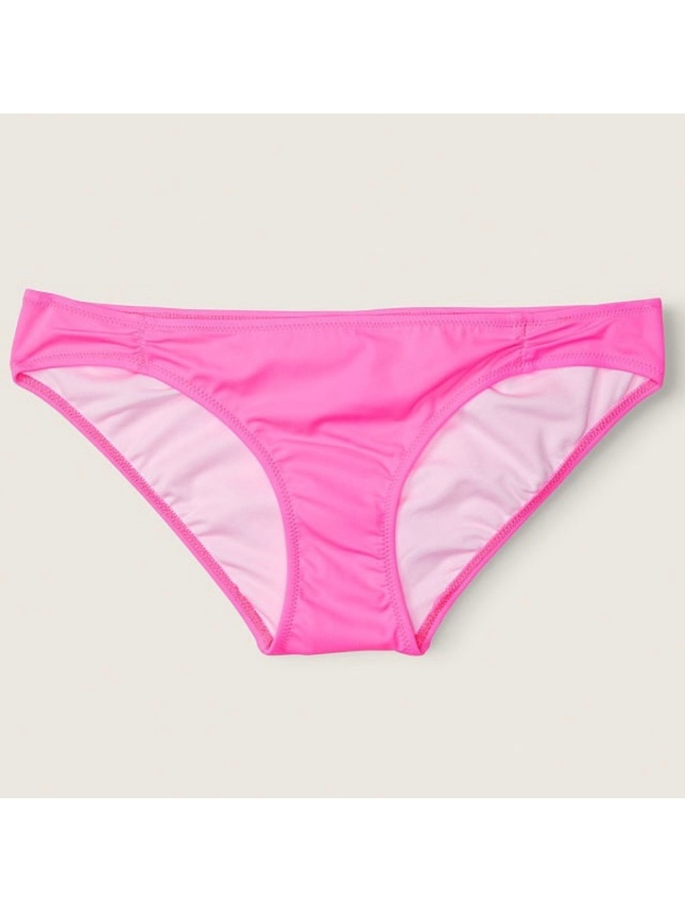 PINK VICTORIA'S SECRET VS Ruched-Front Bikini Bottom in Radiant Rose 5YOM NWT